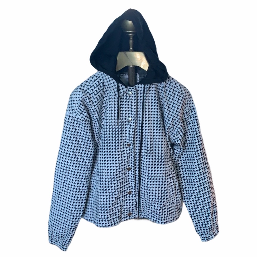 COPY - Stylish HOUNDSTOOTH pattern hooded Jacket.…